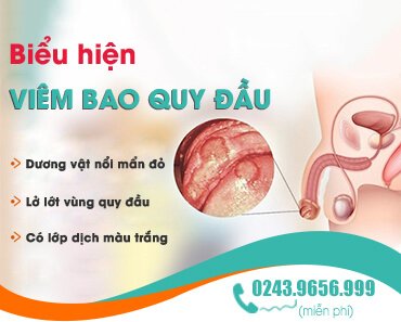 Biểu hiện viêm bao quy đầu