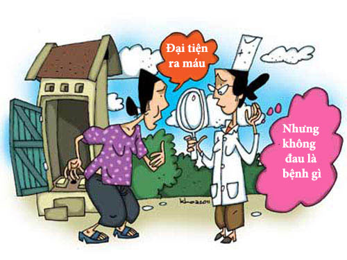 Đại tiện ra máu nhưng không đau