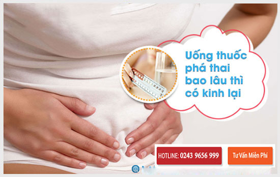 Uống thuốc phá thai bao lâu thì có kinh lại